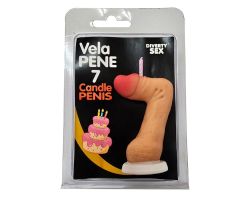 DIABLO PICANTE - PENIS CANDLE IN THE SHAPE OF THE NUMBER 7 FLESH COLOR DIABLO PICANTE - PENIS CANDLE IN THE SHAPE OF THE NUMBER 7 FLESH COLOR