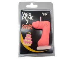 DIABLO PICANTE - PENIS CANDLE IN THE SHAPE OF THE NUMBER 7 PINK COLOR DIABLO PICANTE - PENIS CANDLE IN THE SHAPE OF THE NUMBER 7 PINK COLOR