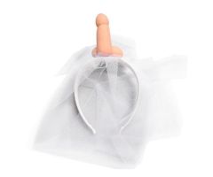 DIABLO PICANTE - WHITE BRIDAL VEIL WITH PENIS DIABLO PICANTE - WHITE BRIDAL VEIL WITH PENIS