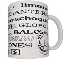 DIABLO PICANTE - WHITE MUG WITH BOOB SYNONYMS 370 ML DIABLO PICANTE - WHITE MUG WITH BOOB SYNONYMS 370 ML
