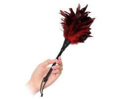 FETISH FANTASY SERIES - BLACK & RED FRISKY FEATHER TICKLER FETISH FANTASY SERIES - BLACK & RED FRISKY FEATHER TICKLER