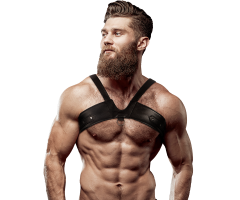 FETISH SUBMISSIVE ATTITUDE - MENS BRIGADE ECO-LEATHER CHEST HARNESS FETISH SUBMISSIVE ATTITUDE - MENS BRIGADE ECO-LEATHER CHEST HARNESS