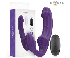 INTENSE - JILL VIBRADOR DOBLE 20 CM VIOLETA CONTROL REMOTO INTENSE - JILL VIBRADOR DOBLE 20 CM VIOLETA CONTROL REMOTO