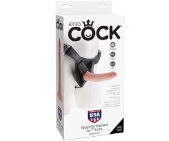 KING COCK - HARNESS WITH REALISTIC PENIS NATURAL 17.8 CM KING COCK - HARNESS WITH REALISTIC PENIS NATURAL 17.8 CM