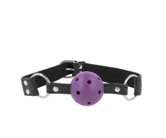 KINK - BREATHABLE BALL 4 CM GAG WITH DOUBLE RIVET PURPLE 62.5 x 2.5 CM ADJUSTABLE 42-58 CM KINK - BREATHABLE BALL 4 CM GAG WITH DOUBLE RIVET PURPLE 62.5 x 2.5 CM ADJUSTABLE 42-58 CM