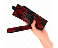 KINK - COLLAR CON CORREA 105 CM DE ENCAJE CON CINTURÓN DE CUERO REAL 44 X 5.5 CM KINK - COLLAR CON CORREA 105 CM DE ENCAJE CON CINTURÓN DE CUERO REAL 44 X 5.5 CM