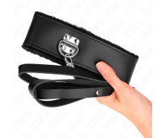 KINK - COLLAR CON CORREA 116 CM DE PIEL NEGRO AJUSTABLE 40-48 CM X 6 CM KINK - COLLAR CON CORREA 116 CM DE PIEL NEGRO AJUSTABLE 40-48 CM X 6 CM