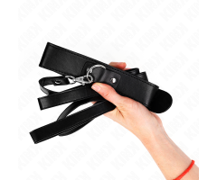 KINK - COLLAR CON CORREA 116 CM FINO NEGRO AJUSTABLE 32-50 CM X 8 CM KINK - COLLAR CON CORREA 116 CM FINO NEGRO AJUSTABLE 32-50 CM X 8 CM