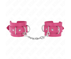 KINK - MUÑEQUERAS CON 3 ANILLAS EN D AJUSTABLE ROSA 17.5-25 CM X 6 CM KINK - MUÑEQUERAS CON 3 ANILLAS EN D AJUSTABLE ROSA 17.5-25 CM X 6 CM