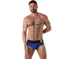 LOCKER GEAR - WIDE WAISTBAND JOCK BRIEF BLUE XL LOCKER GEAR - WIDE WAISTBAND JOCK BRIEF BLUE XL