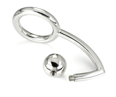 METAL HARD - COCK RING RING WITH ANAL INTRUDER HOOK 40MM METAL HARD - COCK RING RING WITH ANAL INTRUDER HOOK 40MM