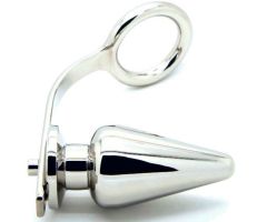 METAL HARD - STEEL RING WITH ANAL PLUG 45 X 45MM METAL HARD - STEEL RING WITH ANAL PLUG 45 X 45MM