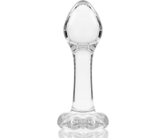 NEBULA SERIES BY IBIZA - MODEL 2 ANAL PLUG BOROSILICATE GLASS CLEAR 11 CM -O- 3.5 CM NEBULA SERIES BY IBIZA - MODEL 2 ANAL PLUG BOROSILICATE GLASS CLEAR 11 CM -O- 3.5 CM