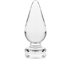 NEBULA SERIES BY IBIZA - MODEL 4 ANAL PLUG BOROSILICATE GLASS CLEAR 11 CM -O- 5 CM NEBULA SERIES BY IBIZA - MODEL 4 ANAL PLUG BOROSILICATE GLASS CLEAR 11 CM -O- 5 CM