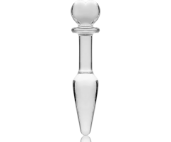 NEBULA SERIES BY IBIZA - MODEL 7 ANAL PLUG BOROSILICATE GLASS CLEAR 13.5 CM -O- 3 CM NEBULA SERIES BY IBIZA - MODEL 7 ANAL PLUG BOROSILICATE GLASS CLEAR 13.5 CM -O- 3 CM