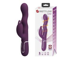 PRETTY LOVE - LOURSEN RABBIT VIBRATOR WITH THRUSTING MOTION AND 7 VIBRATIONS USB RECHARGEABLE PURPLE PRETTY LOVE - LOURSEN RABBIT VIBRATOR WITH THRUSTING MOTION AND 7 VIBRATIONS USB RECHARGEABLE PURPLE