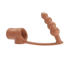 PRETTY LOVE - PENIS SLEEVE WITH ANAL PLUG NATURAL PRETTY LOVE - PENIS SLEEVE WITH ANAL PLUG NATURAL