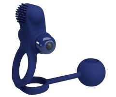 PRETTY LOVE - REMINGTON DOUBLE VIBRATING RING WITH PLUG BLUE PRETTY LOVE - REMINGTON DOUBLE VIBRATING RING WITH PLUG BLUE