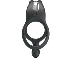 PRETTY LOVE - SETH DOUBLE VIBRATING RING RABBIT 7 VIBRATIONS BLACK PRETTY LOVE - SETH DOUBLE VIBRATING RING RABBIT 7 VIBRATIONS BLACK