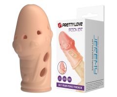 PRETTY LOVE - SOCKER TEXTURED PENIS SLEEVE NATURAL PRETTY LOVE - SOCKER TEXTURED PENIS SLEEVE NATURAL