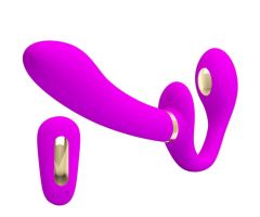 PRETTY LOVE - THUNDERBIRD DOUBLE STRAP-ON VIBRATOR REMOTE CONTROL PURPLE PRETTY LOVE - THUNDERBIRD DOUBLE STRAP-ON VIBRATOR REMOTE CONTROL PURPLE