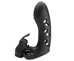 PRETTY LOVE - VANCE BLACK RABBIT VIBRATOR FINGER COVER PRETTY LOVE - VANCE BLACK RABBIT VIBRATOR FINGER COVER