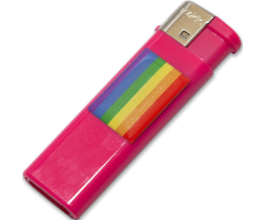 PRIDE - MECHERO ROJO CON BANDERA LGBT PRIDE - MECHERO ROJO CON BANDERA LGBT