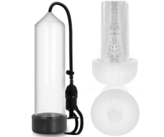 PUMP ADDICTED - BOMBA ERECCIÓN RX5 TRANSPARENTE CON MASTURBADOR PUMP ADDICTED - BOMBA ERECCIÓN RX5 TRANSPARENTE CON MASTURBADOR