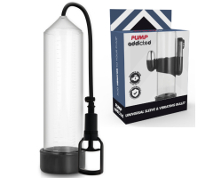 PUMP ADDICTED - BOMBA ERECCIÓN RX7 TRANSPARENTE CON VIBRADOR PUMP ADDICTED - BOMBA ERECCIÓN RX7 TRANSPARENTE CON VIBRADOR