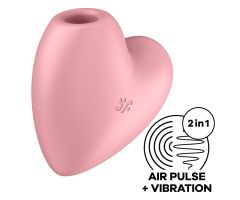 SATISFYER - CUTIE HEART AIR PULSE STIMULATOR & VIBRATOR PINK SATISFYER - CUTIE HEART AIR PULSE STIMULATOR & VIBRATOR PINK