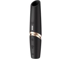 SATISFYER - PERFECT KISS WAVE CLITORIS STIMULATOR BLACK / GOLD SATISFYER - PERFECT KISS WAVE CLITORIS STIMULATOR BLACK / GOLD