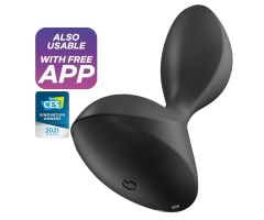SATISFYER - SWEET SEAL VIBRATING PLUG APP BLACK SATISFYER - SWEET SEAL VIBRATING PLUG APP BLACK
