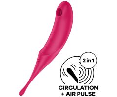 SATISFYER - TWIRLING PRO AIR PULSE STIMULATOR & VIBRATOR RED SATISFYER - TWIRLING PRO AIR PULSE STIMULATOR & VIBRATOR RED