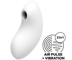 SATISFYER - VULVA LOVER 2 AIR PULSE STIMULATOR & VIBRATOR WHITE SATISFYER - VULVA LOVER 2 AIR PULSE STIMULATOR & VIBRATOR WHITE