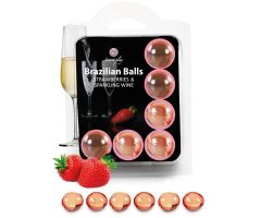 SECRETPLAY - SET 6 BRAZILIANS BALLS STRAWBERRIES WITH CAVA SECRETPLAY - SET 6 BRAZILIANS BALLS STRAWBERRIES WITH CAVA