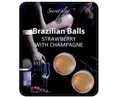 SECRETPLAY - STRAWBERRY AND CHAMPAGNE BRAZILIAN BALLS SET SECRETPLAY - STRAWBERRY AND CHAMPAGNE BRAZILIAN BALLS SET