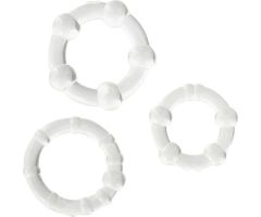 SEVEN CREATIONS - SET OF THREE TRANSPARENT PENIS RINGS SEVEN CREATIONS - SET OF THREE TRANSPARENT PENIS RINGS