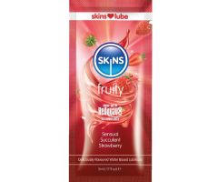 SKINS - FRUITY WATER-BASED LUBRICANT STRAWBERRY SINGLE-DOSE 5 ML SKINS - FRUITY WATER-BASED LUBRICANT STRAWBERRY SINGLE-DOSE 5 ML