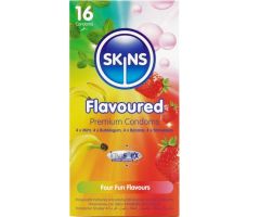 SKINS - MULTI FLAVORS PREMIUM CONDOMS PACK 16 SKINS - MULTI FLAVORS PREMIUM CONDOMS PACK 16