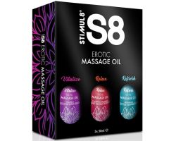 STIMUL8 - S8 MASSAGE OIL BOX 3 X 50 ML STIMUL8 - S8 MASSAGE OIL BOX 3 X 50 ML