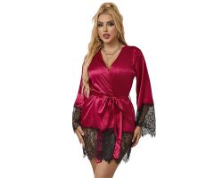 SUBBLIME - 953829 ELEGANT LACE PAJAMAS + THONG RED L/XL SUBBLIME - 953829 ELEGANT LACE PAJAMAS + THONG RED L/XL
