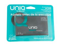 UNIQ - SMART LATEX FREE PRE-ERECTION CONDOMS 3 UNITS UNIQ - SMART LATEX FREE PRE-ERECTION CONDOMS 3 UNITS