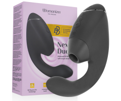 WOMANIZER - DUO NEXT DUAL CLITORAL & G-SPOT STIMULATOR BLACK WOMANIZER - DUO NEXT DUAL CLITORAL & G-SPOT STIMULATOR BLACK