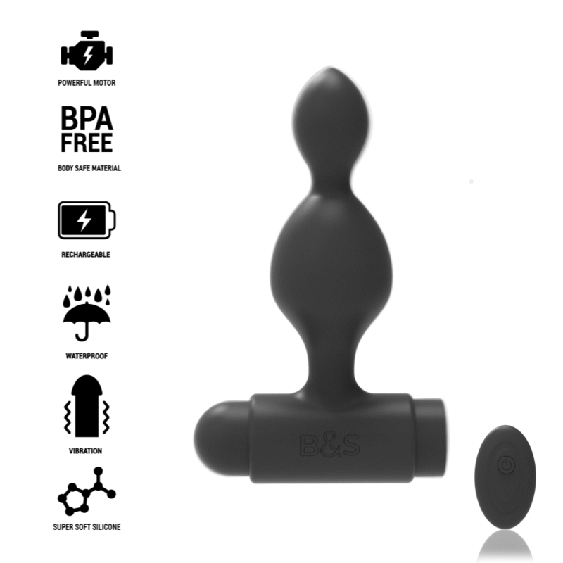 BLACK&SILVER - TUCKER PEQUE�O PLUG ANAL SILICONA CONTROL REMOTO