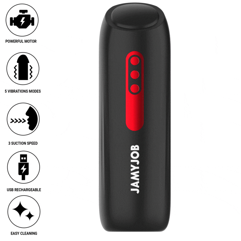 JAMYJOB - PHANTOM MASTURBADOR VAGINA AUTOM�TICO 5 MODOS SUCCIONADOR Y EMPUJE