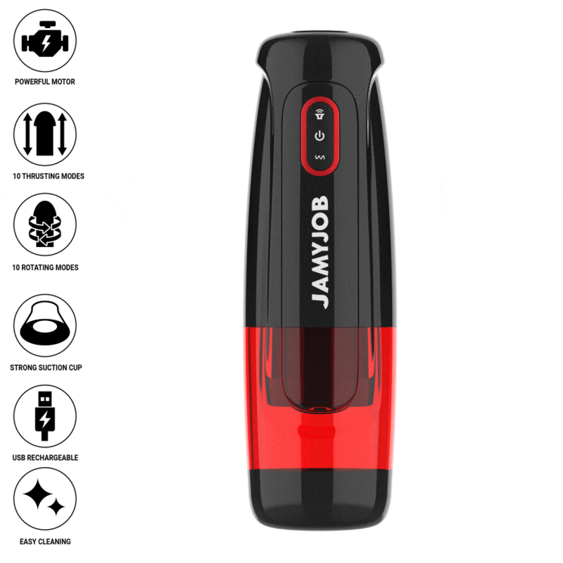 JAMYJOB - STORM MASTURBADOR VAGINA AUTOM�TICO 10 MODOS ROTACI�N Y EMPUJE