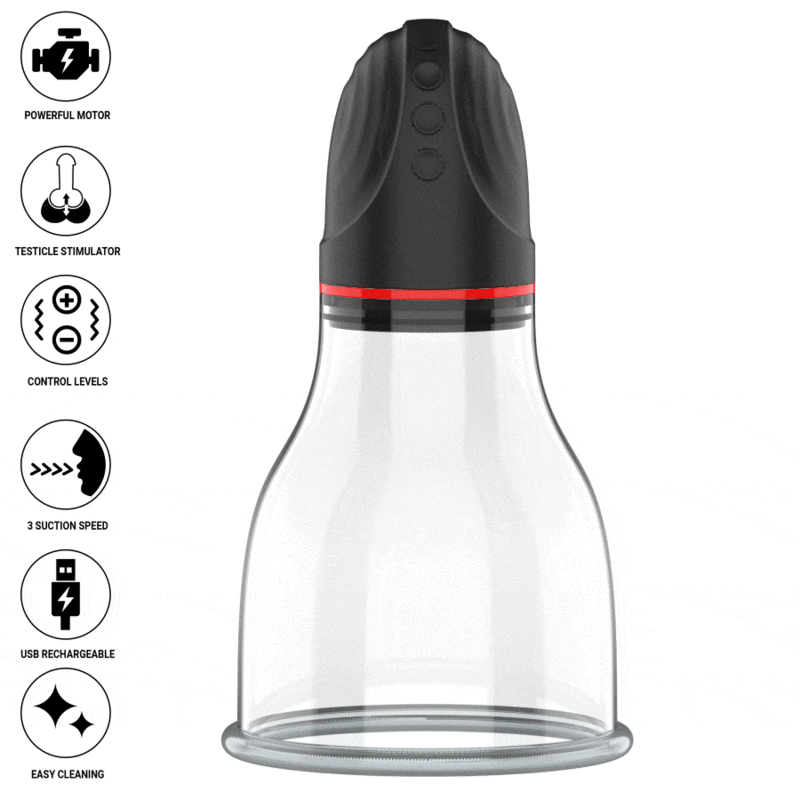 JAMYJOB - XPAND LITE BOMBA AUTOMTICA DE TESTCULOS 3 NIVELES DE SUCCIONADOR GRIS