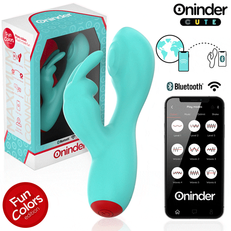 ONINDER CUTE - LOVE BUNNY VIBRADOR PUNTO G Y CL�TORIS - APP MUNDIAL GRATUITA
